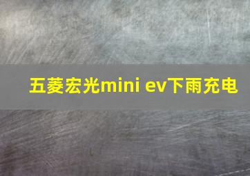 五菱宏光mini ev下雨充电